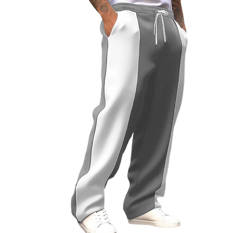 Stylish 3Sixty5 men's loose fit sportswear pants in gray and white, perfect for active wear and comfort