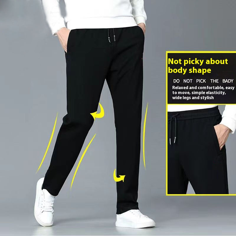 ShadowStride athletic pants in black with relaxed fit and stylish design for all body shapes