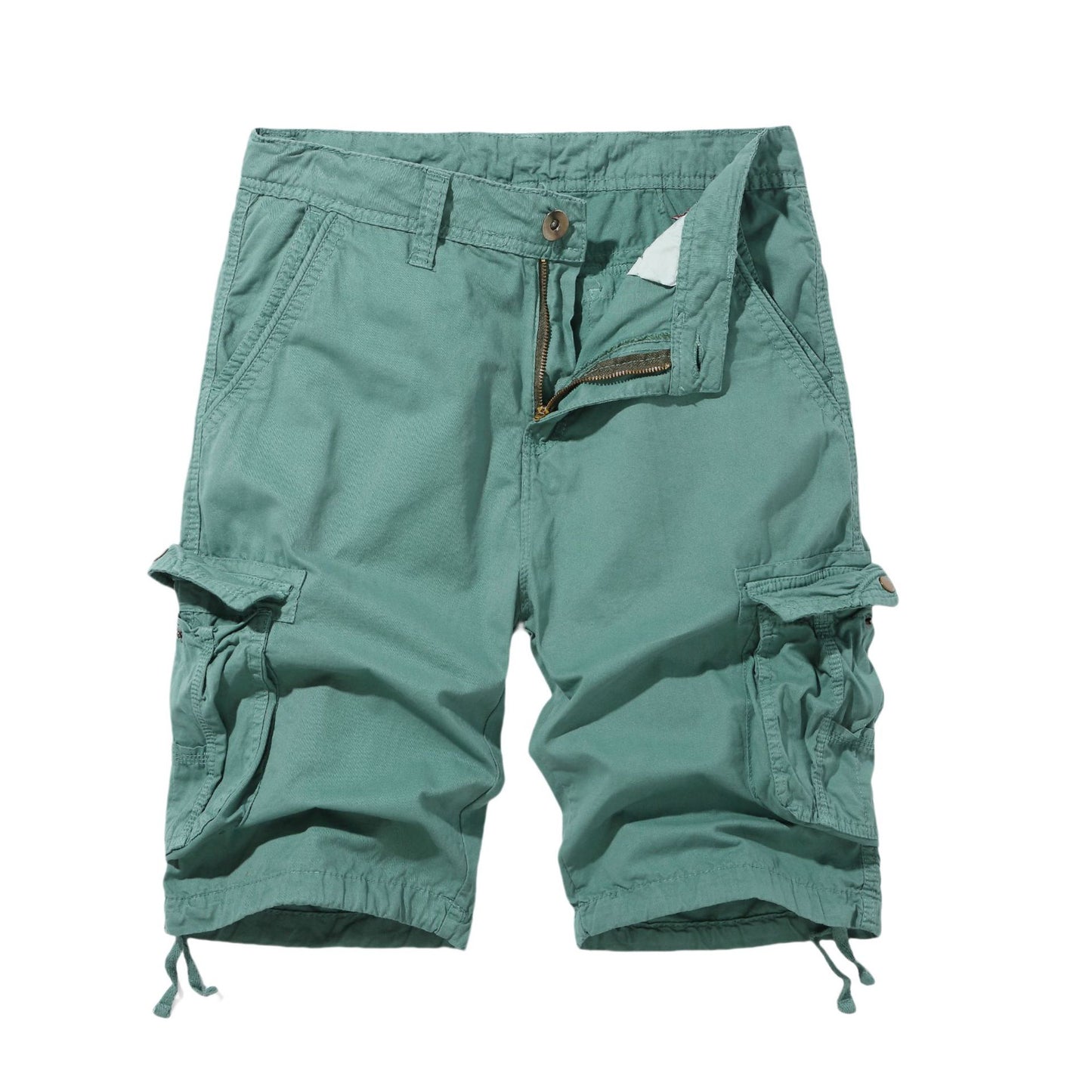Stylish 3Sixty5 all-day comfort cargo shorts in green with multiple pockets and adjustable hems