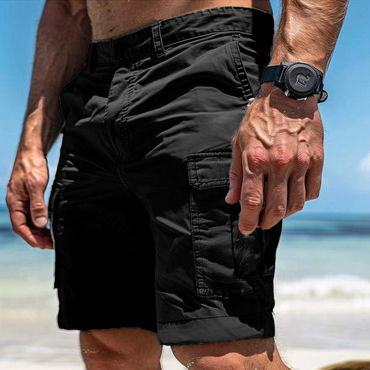 Stylish 3Sixty5 all-terrain summer shorts in black, perfect for beach and outdoor activities.