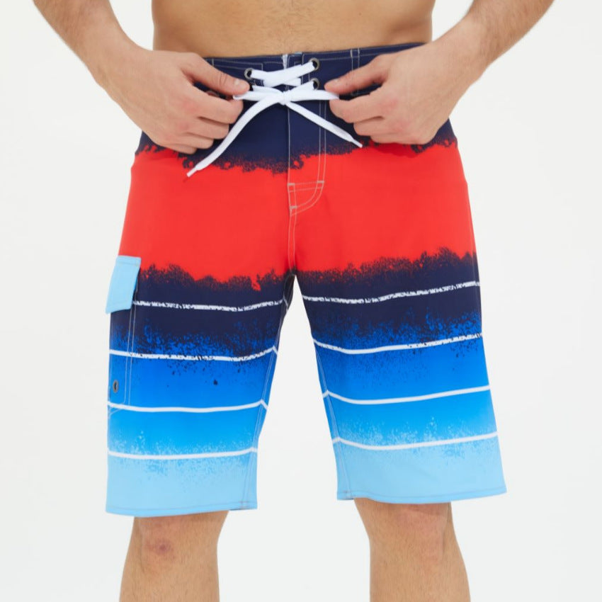 Stylish 3Sixty5 Bold Summer Swimwear for Men with Colorful Striped Design