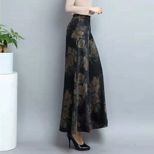 Stylish 3Sixty5 floral curve-hugging skirt with a flowing design and elegant fabric for chic occasions
