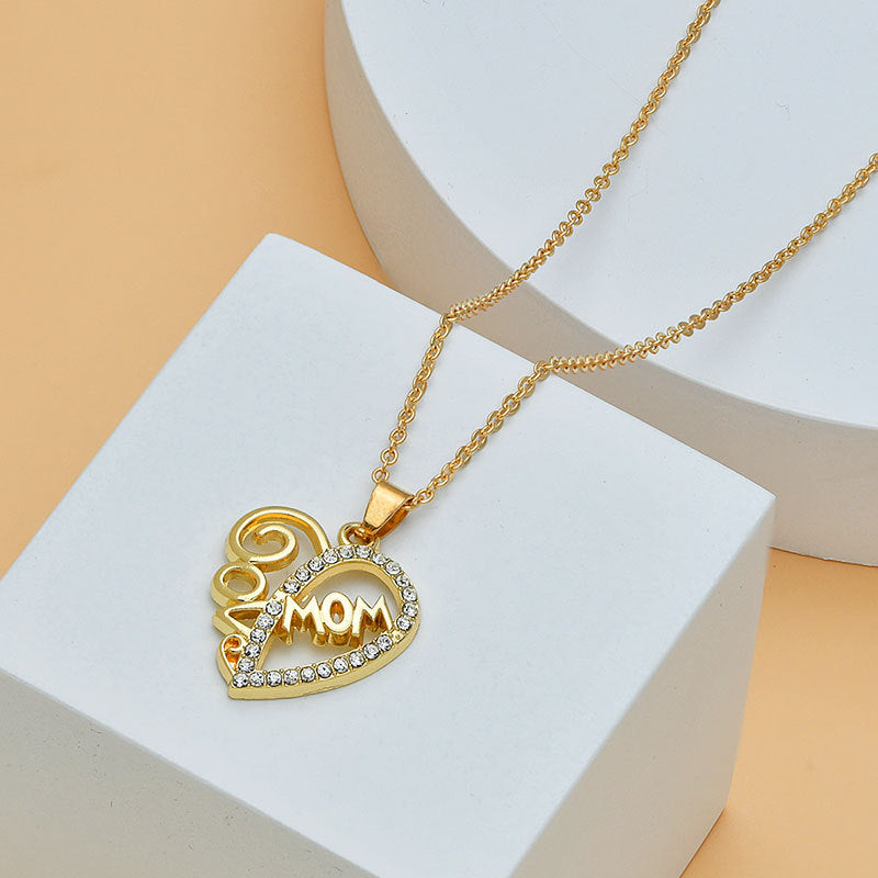 Stylish 3Sixty5 custom diamond necklace for mom with heart-shaped pendant and sparkling design