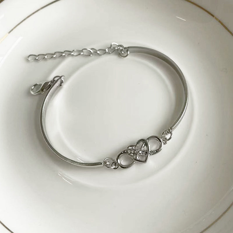 Stylish 3Sixty5 Forever Love Bracelet Gift with Heart and Infinity Symbol Design