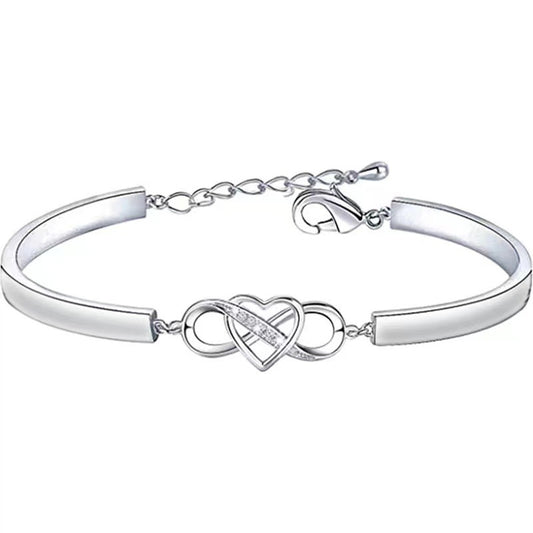 Stylish 3Sixty5 Forever Love Bracelet Gift with Heart Design and Adjustable Chain