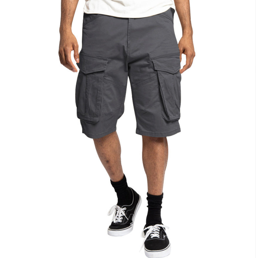 Forgewear cargo shorts for men in gray with multiple pockets for a stylish look