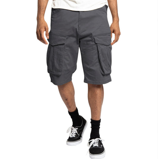 Forgewear cargo shorts for men in gray with multiple pockets for a stylish look