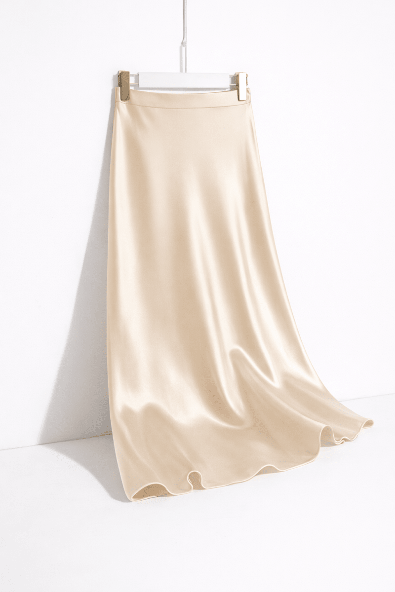 Glow & Grace Satin Straight Skirt - Buy 2 Get 1 FREE $00.00 - Stylish 3Sixty5