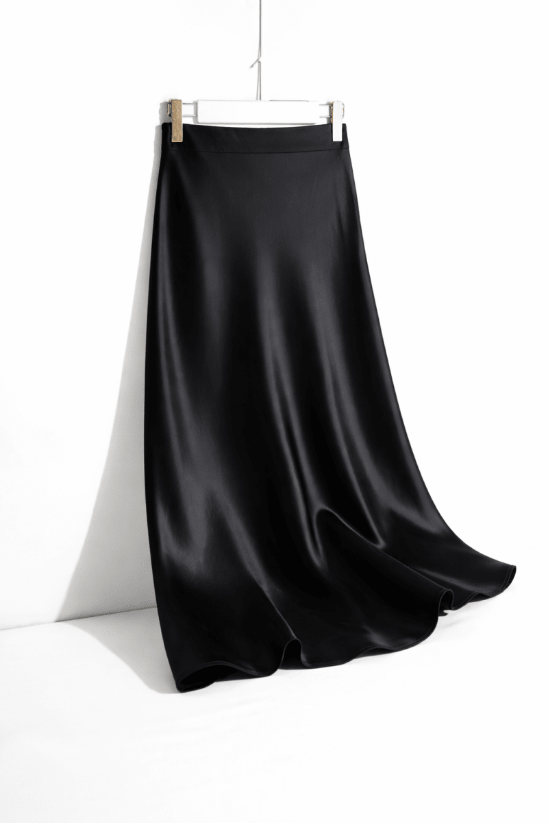 Glow & Grace Satin Straight Skirt - Buy 2 Get 1 FREE $00.00 - Stylish 3Sixty5