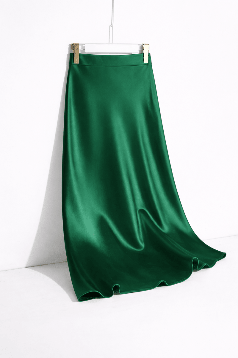 Glow & Grace Satin Straight Skirt - Buy 2 Get 1 FREE $00.00 - Stylish 3Sixty5