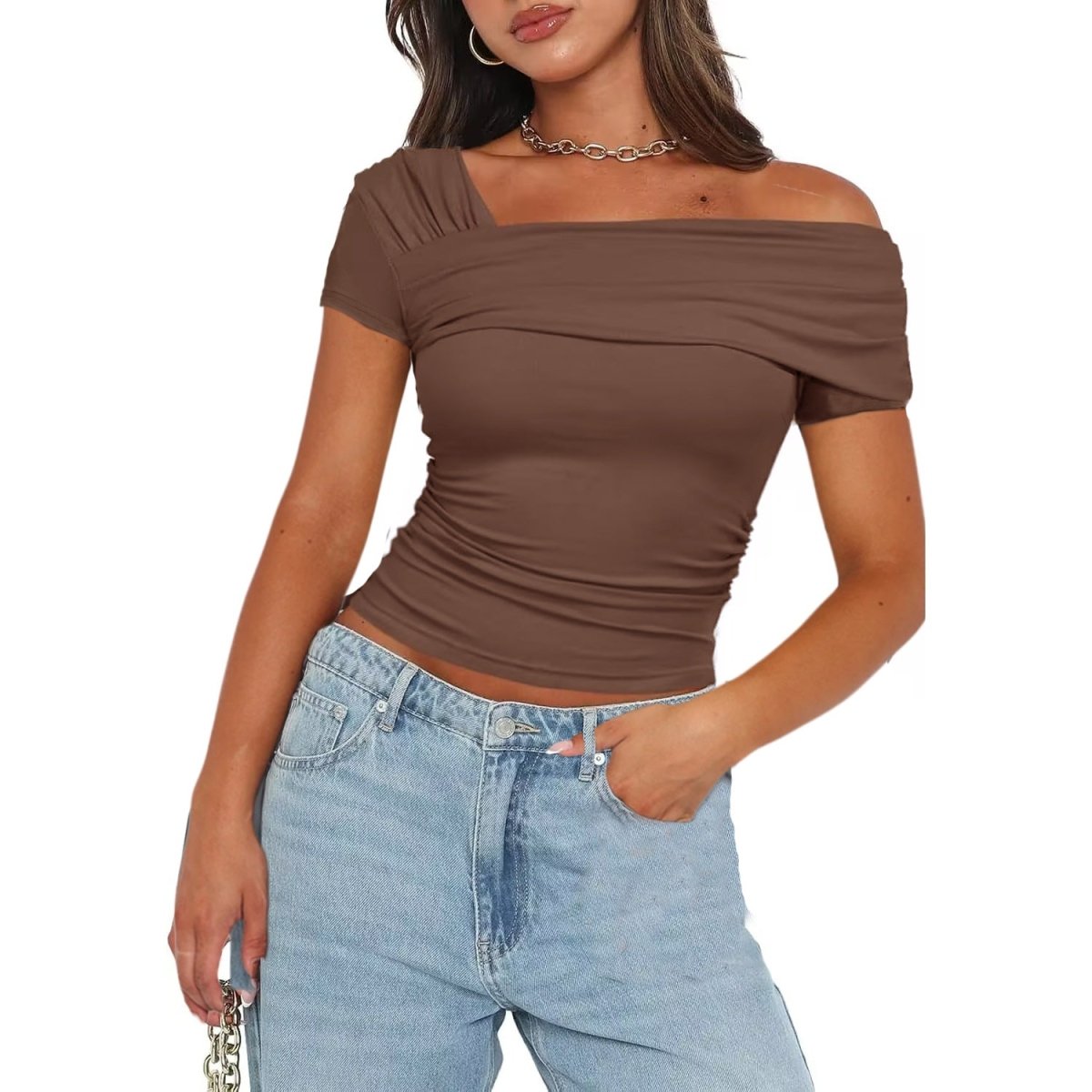 Glow Off - Shoulder Blouse - Stylish 3Sixty5