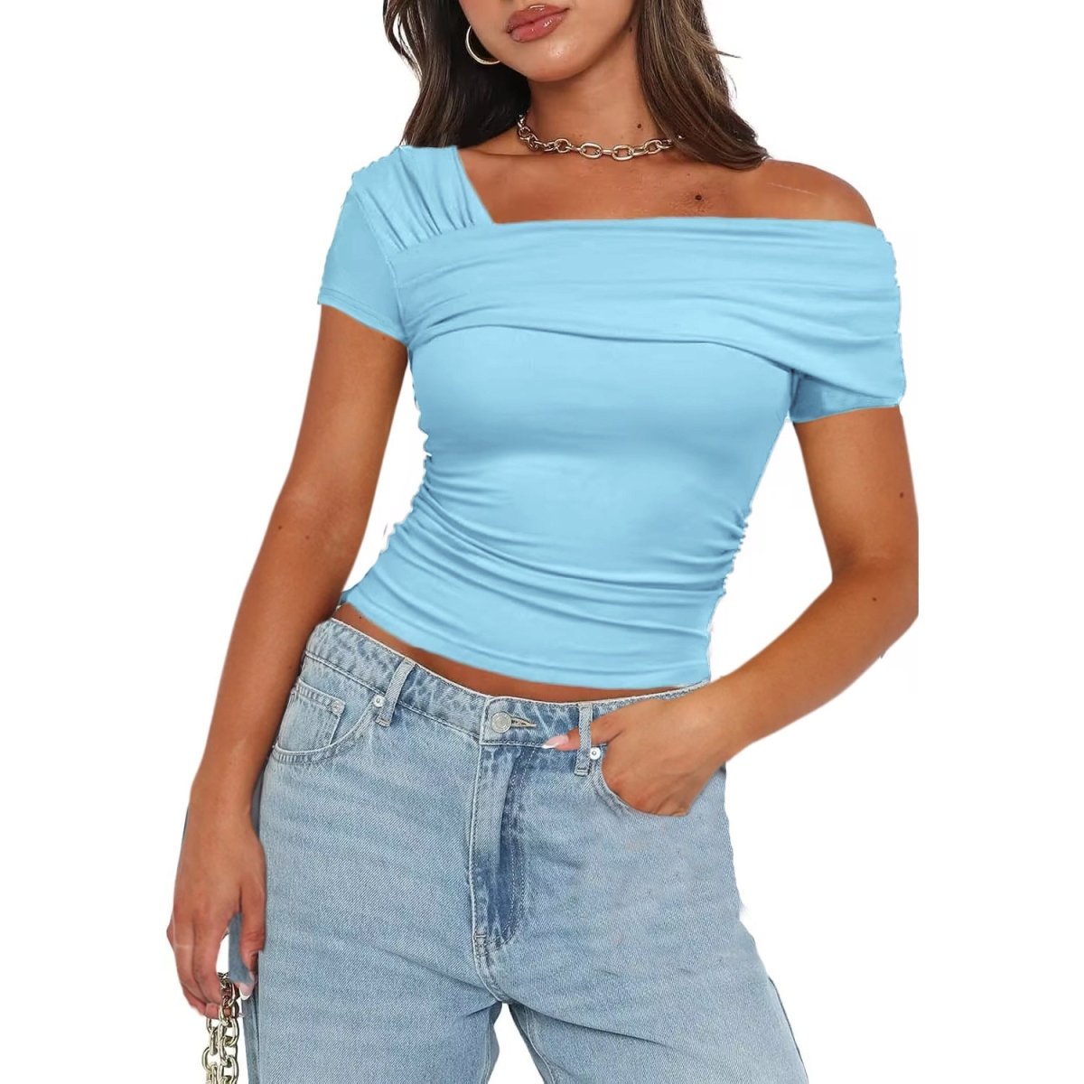 Glow Off - Shoulder Blouse - Stylish 3Sixty5