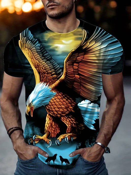 Men's Graphic Eagle Top by Stylish 3Sixty5 featuring a colorful eagle design with intricate details