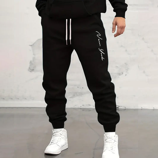 Stylish 3Sixty5 HyperFit Urban Sports Trousers in black with stylish logo and adjustable waistband