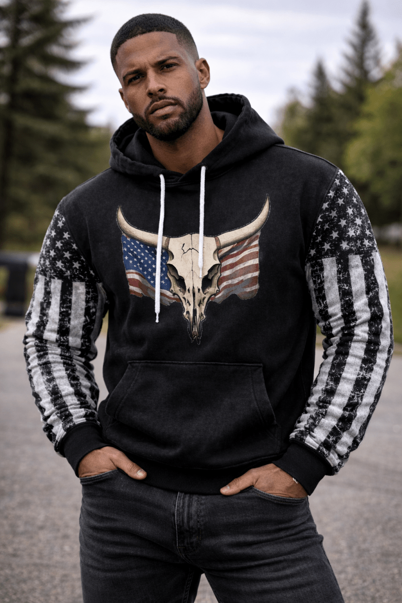 Iron Freedom Long Sleeve Hoodie - Buy 2 Get 1 FREE $00.00 - Stylish 3Sixty5