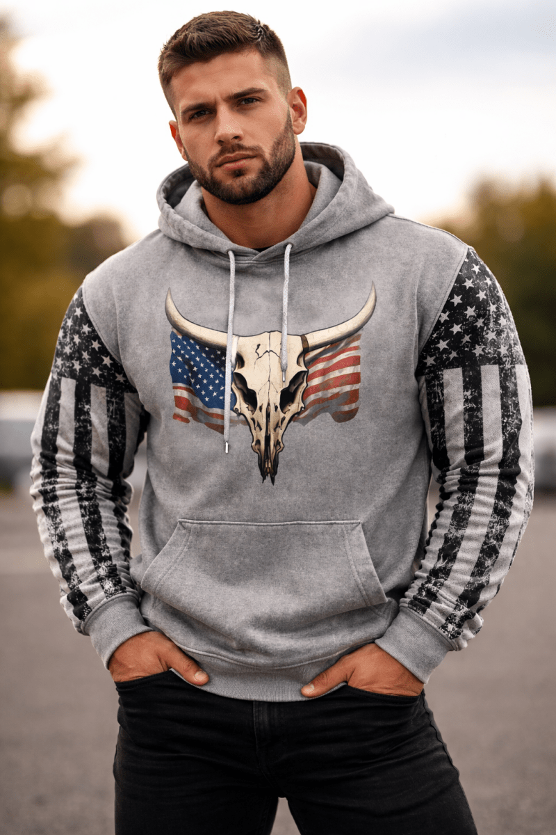 Iron Freedom Long Sleeve Hoodie - Buy 2 Get 1 FREE $00.00 - Stylish 3Sixty5