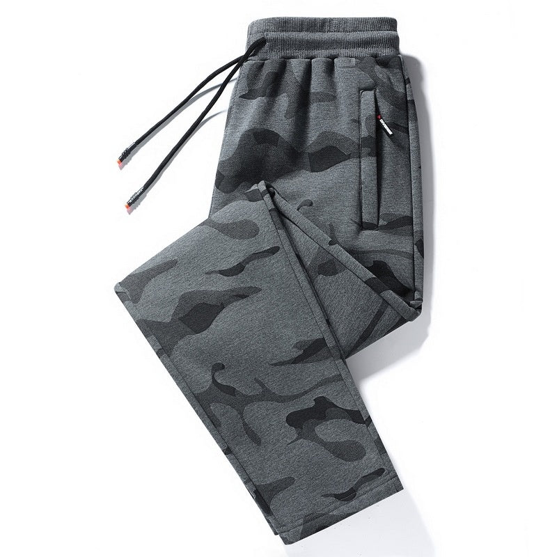 Stylish 3Sixty5 men's autumn joggers in gray camo with elastic waistband and pockets