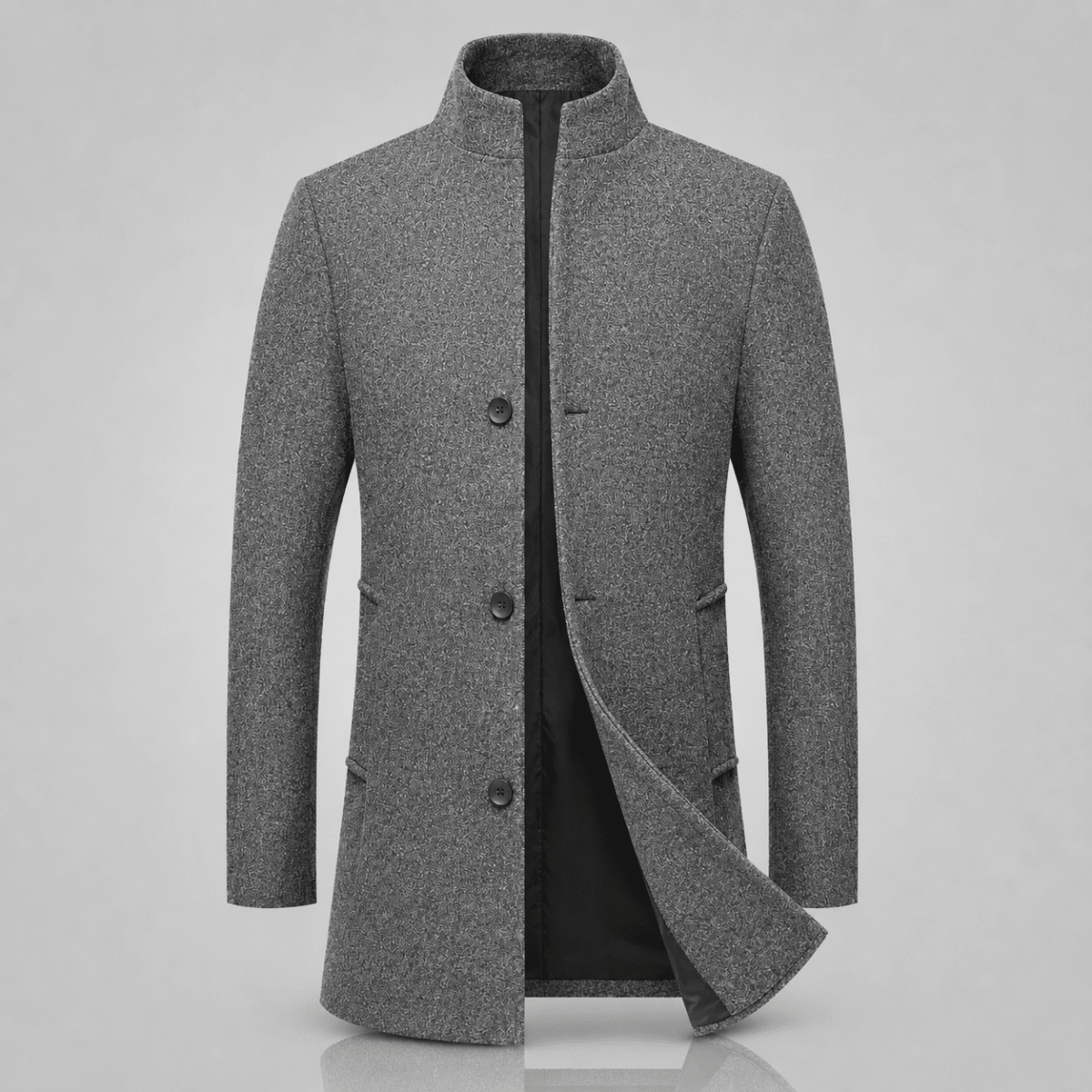 Modern Crest Mid-Length Coat for Men - Stylish 3Sixty5