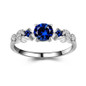 Stylish 3Sixty5 moon and star ring design featuring a blue gemstone and ornate accents