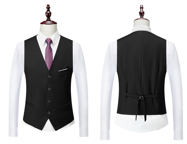 Stylish 3Sixty5 premium men's cotton suit vest in black with tailored fit and elegant design