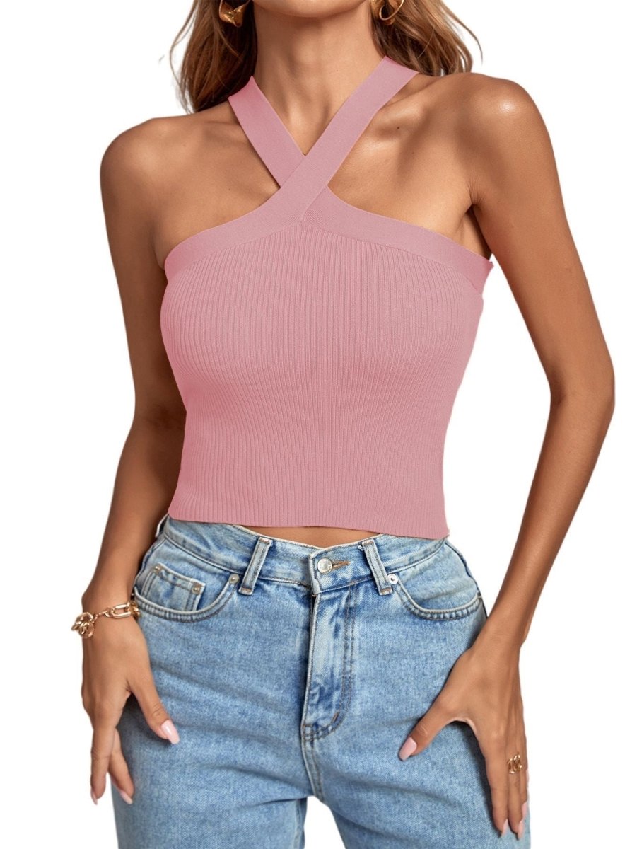 Silhouette Stretch Halter Top - Stylish 3Sixty5