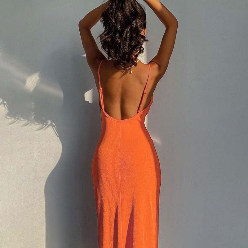 Smooth Knit Slit Dress - Stylish 3Sixty5