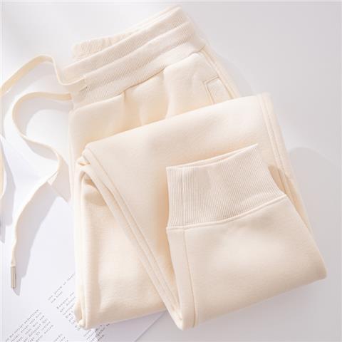 SnuggleStride Warm Joggers in soft beige fabric for ultimate comfort and style