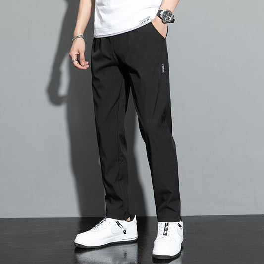 Stylish lightweight trousers in black for comfortable everyday wear and casual outings