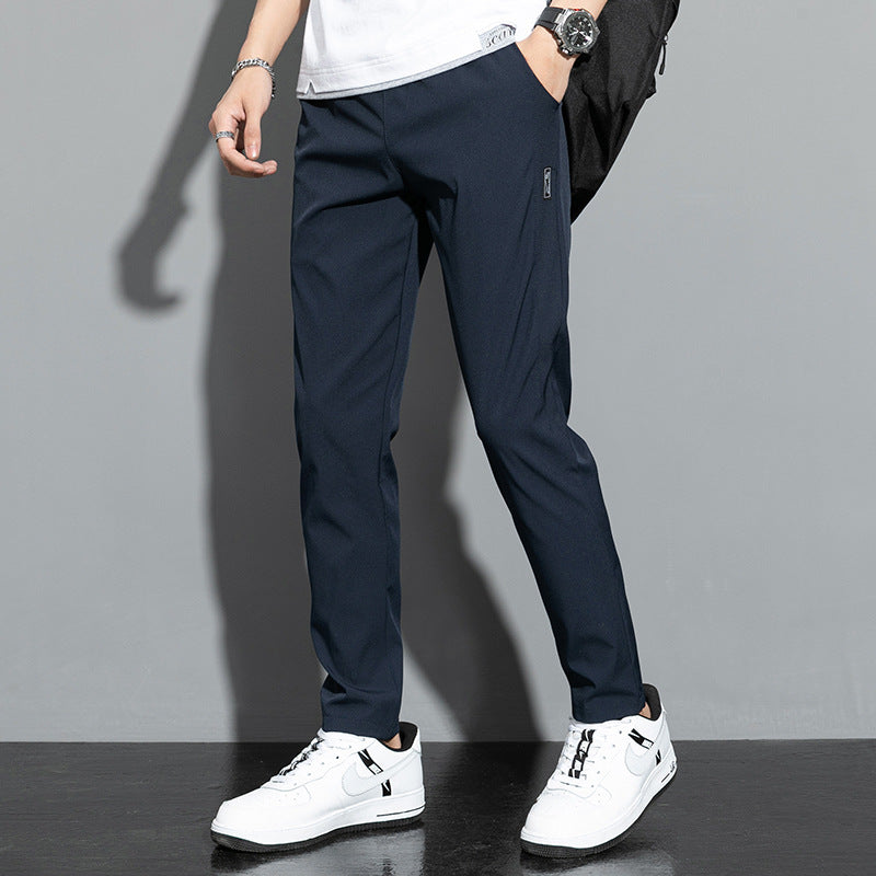 Stylish lightweight trousers by Stylish 3Sixty5 in navy blue for a modern casual look