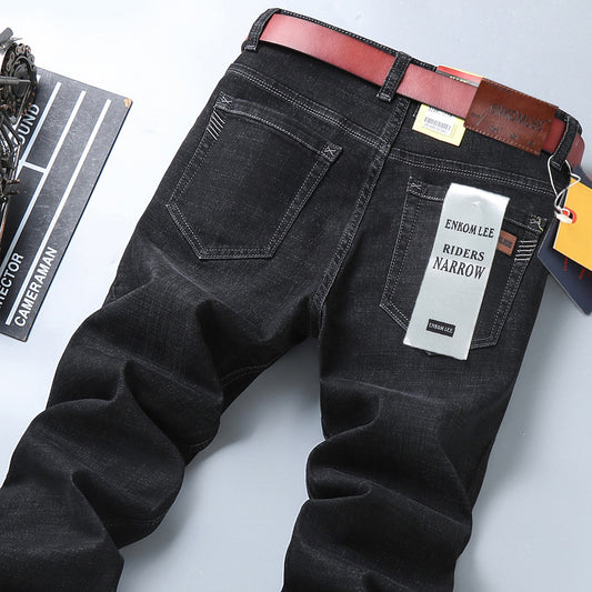 Stylish 3Sixty5 SwiftStyle tailored trousers in black with a narrow leg and modern design