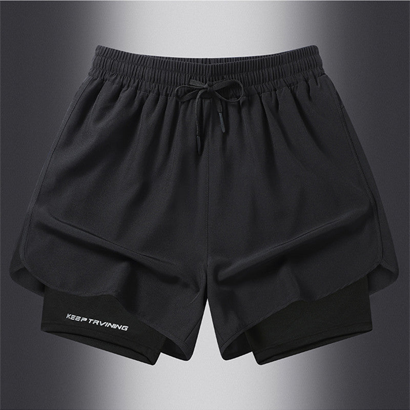Stylish 3Sixty5 urban training shorts for men in black with breathable fabric and inner lining