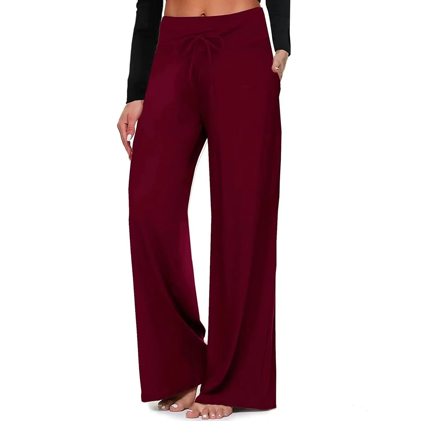 Stylish 3Sixty5 Dreamy Comfort Pants in Burgundy with a relaxed fit and drawstring waist