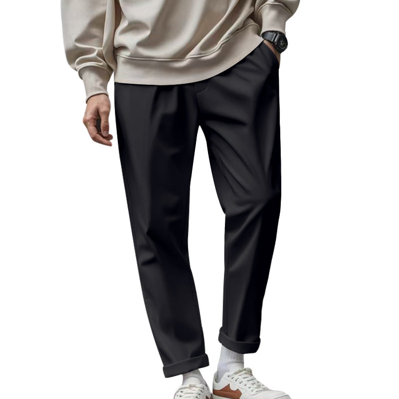 Men's Stylish 3Sixty5 Sleek Business Trousers in Black for a Professional Look