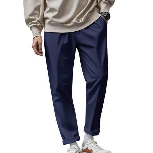 Stylish 3Sixty5 sleek business trousers in navy blue, designed for a modern professional look