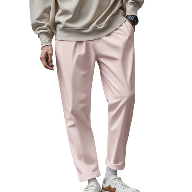Stylish 3Sixty5 sleek business trousers in light pink, perfect for professional and casual wear
