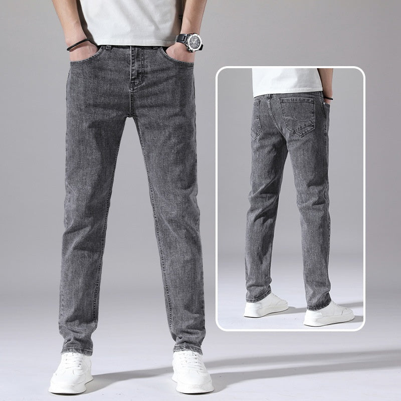 Stylish 3Sixty5 straight-leg denim pants men in grey, featuring a comfortable fit and classic design