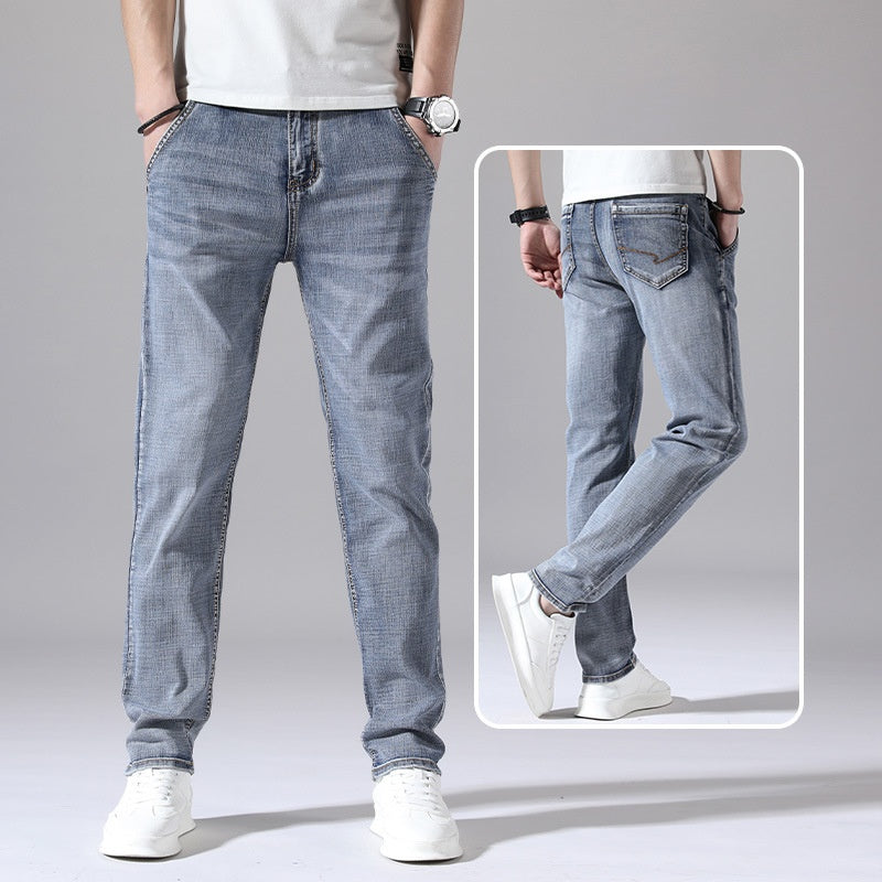 Stylish 3Sixty5 straight-leg denim pants men in light wash for a casual look and comfort