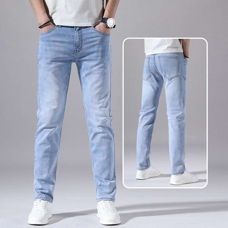 Stylish 3Sixty5 straight-leg denim pants men with a light wash and modern fit