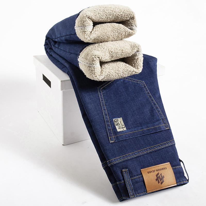 Stylish 3Sixty5 ultimate fleece straight pants in blue with soft, cozy lining and rolled cuffs