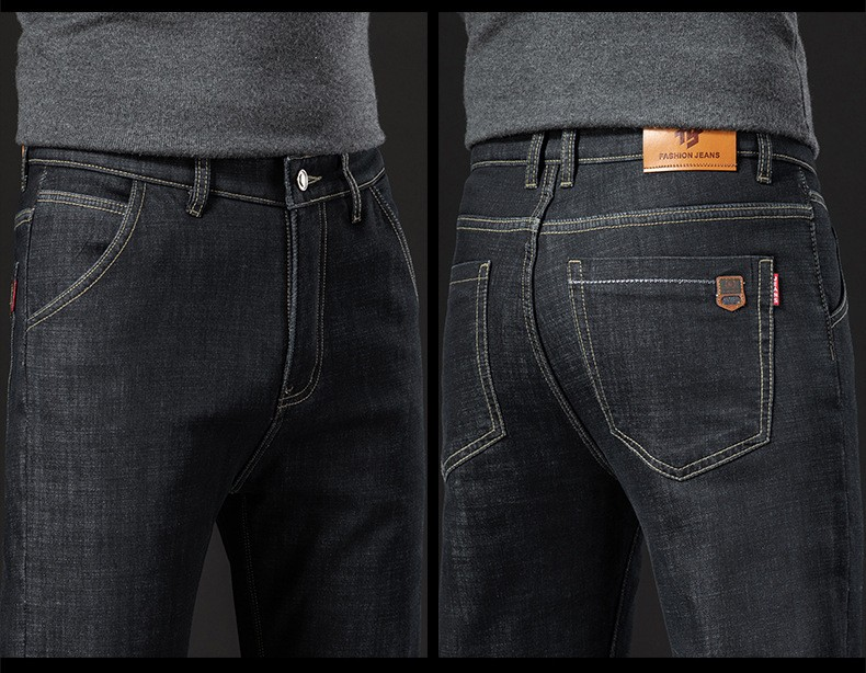 Stylish 3Sixty5 ultimate fleece straight pants in dark denim with back pocket detailing