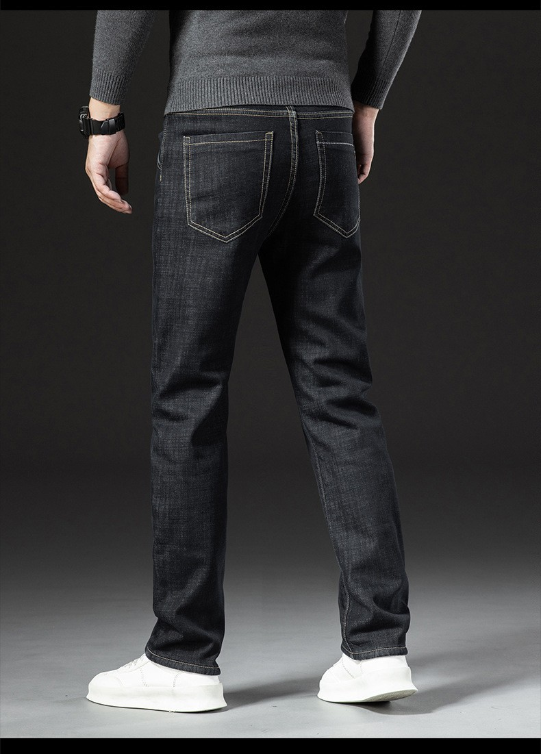 Stylish 3Sixty5 ultimate fleece straight pants showcased on a model from the back with a dark casual look