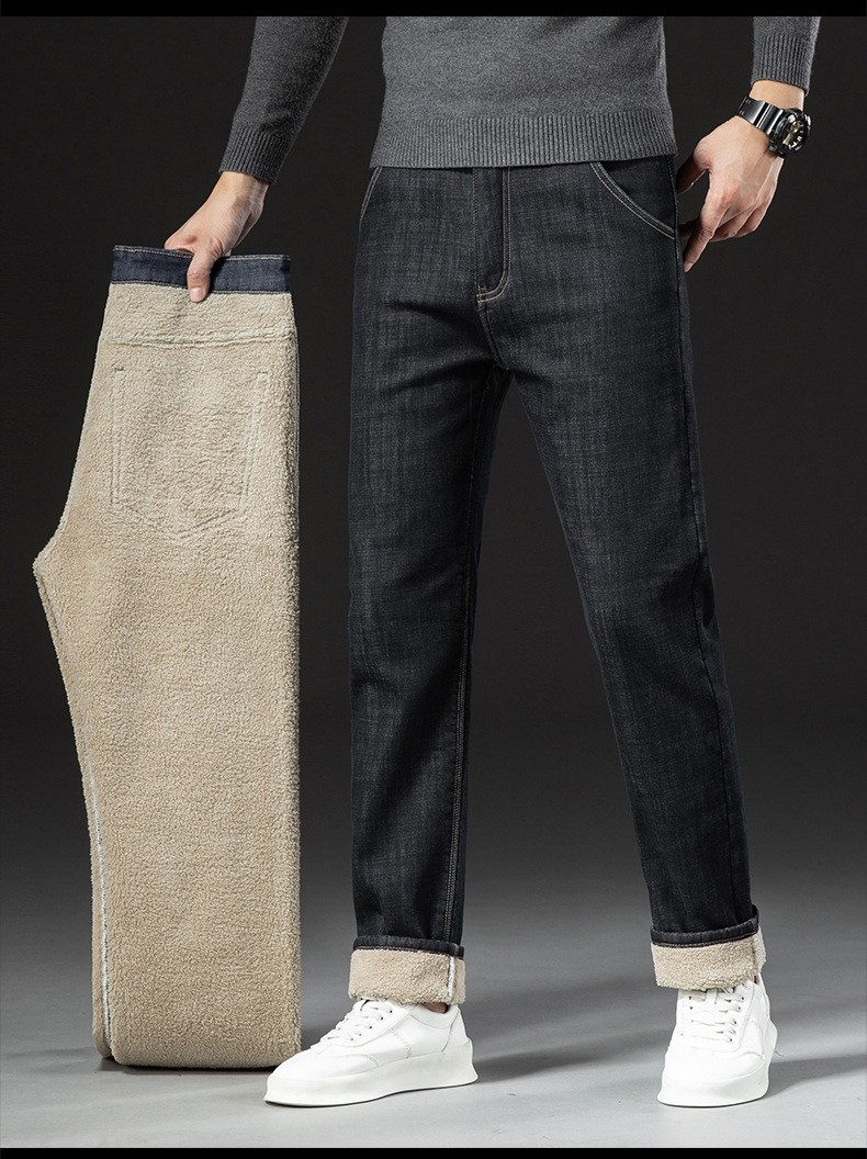 Stylish 3Sixty5 ultimate fleece straight pants in dark wash, featuring a cuffed hem and soft lining