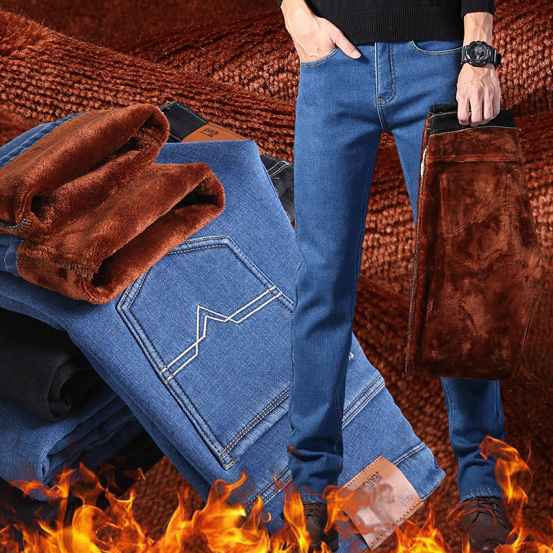 Stylish 3Sixty5 Veluxe warm formal trousers in blue with soft lining for comfort and style