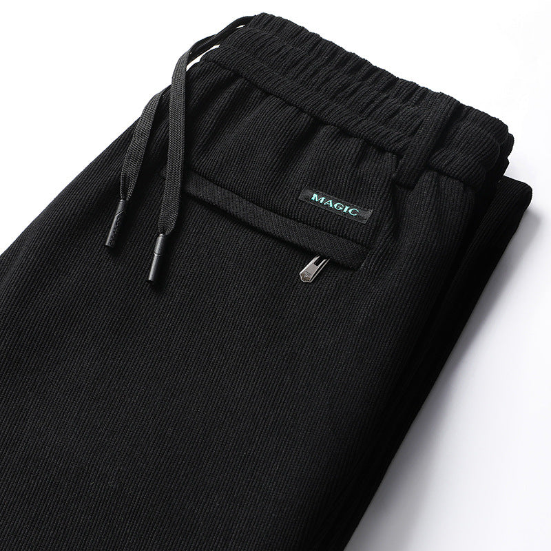 Stylish 3Sixty5 VintEdge pants for men in black with a comfortable elastic waistband