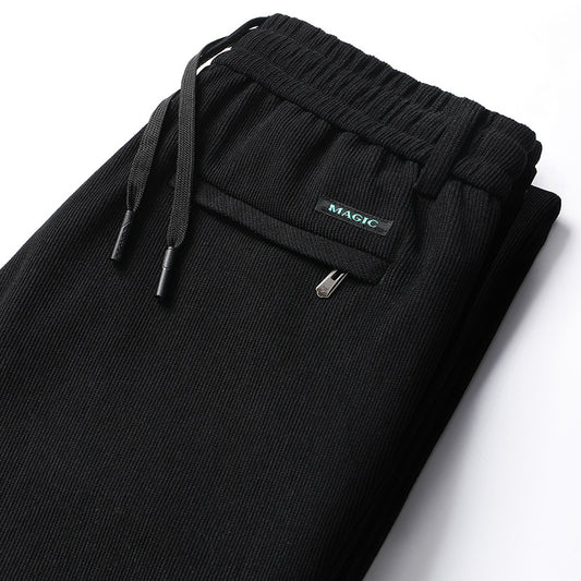 Stylish 3Sixty5 VintEdge pants for men in black with a comfortable elastic waistband