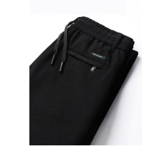 Stylish 3Sixty5 VintEdge pants for men in black with elastic waistband and pockets