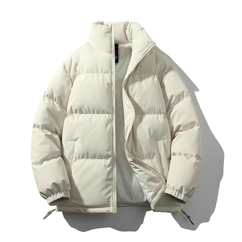 Stylish 3Sixty5 warm couples' down coat in cream with a sleek and cozy design