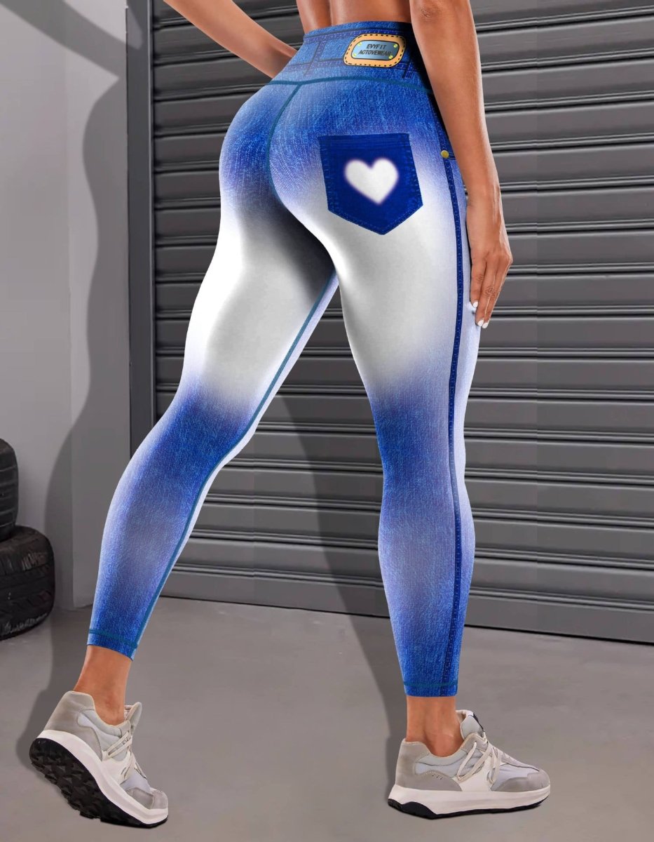 Women's Denim Yoga Pants - Stylish 3Sixty5