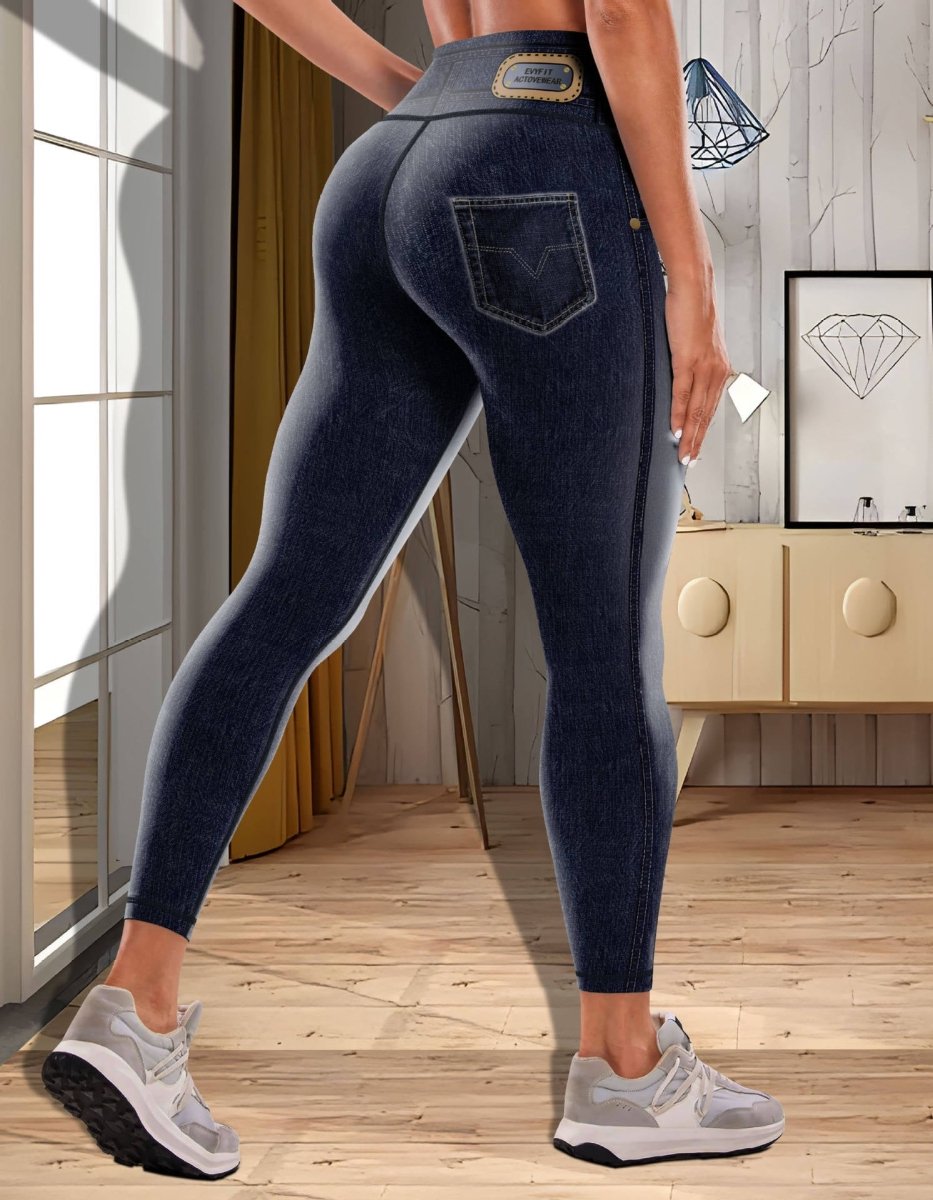 Women's Denim Yoga Pants - Stylish 3Sixty5